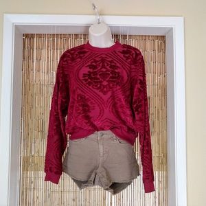 Like-new Topshop crushed velvet top